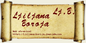 Ljiljana Boroja vizit kartica